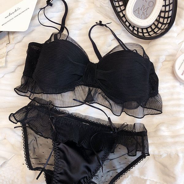 bras sets japanese gauze underwear pure female desire no steel ring comfortable small chest anti drooping girl set 221006, Red;black
bras sets japanese gauze underwear pure female desire no steel ring comfortable small chest anti drooping girl set 221006, Red;black
