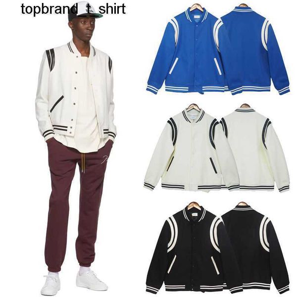 new men's jackets rhude designer winter white stripe color woolen jacket casual streetwear baseball suit, Black;brown
new men's jackets rhude designer winter white stripe color woolen jacket casual streetwear baseball suit, Black;brown