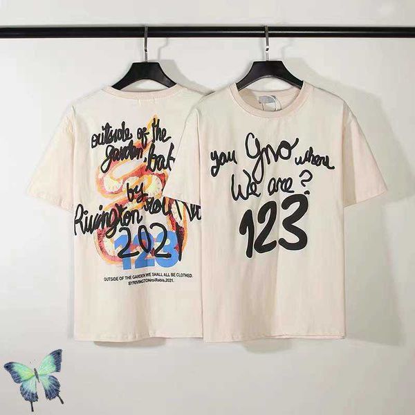 men's t-shirts oversize rrr123 rainbow t shirt snake print retro drop shoulder casual high street t-shirt t221006, White;black