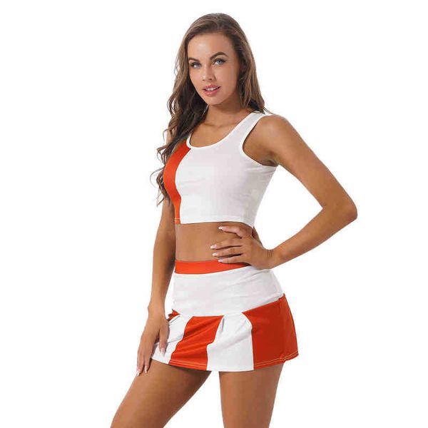 women's tracksuits womens cheerleader dance outfits school girls cheerleading uniform come u neck sleeveless cropped tank with pleated, Gray
women's tracksuits womens cheerleader dance outfits school girls cheerleading uniform come u neck sleeveless cropped tank with pleated, Gray