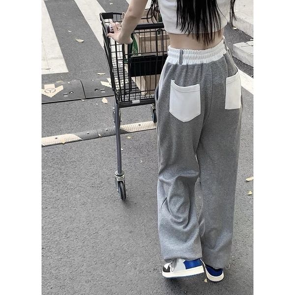 women s pants s gray sweatpant high waist korean fashion y2k streetwear trousers autumn wide leg casual joggers 220930, Black;white
women s pants s gray sweatpant high waist korean fashion y2k streetwear trousers autumn wide leg casual joggers 220930, Black;white