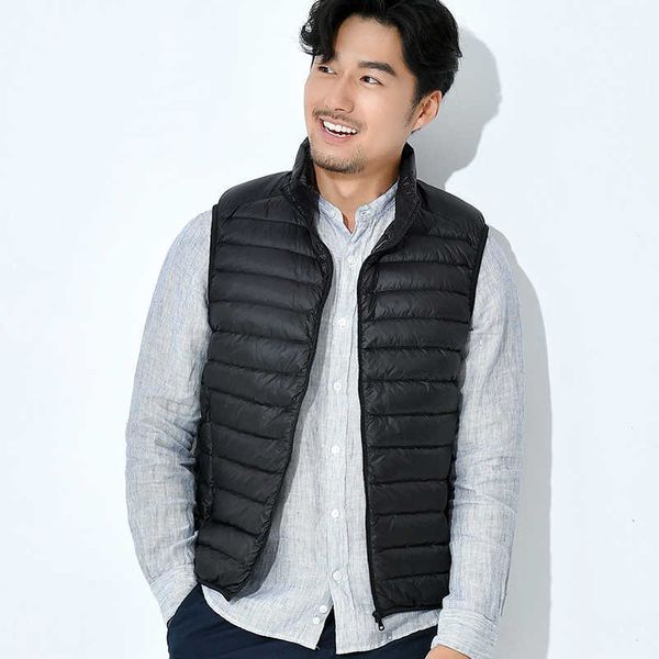 men's down parkas new spring autumn light thin white duck vests men stand collar plus size sleeveless coats slim windproof jackets vest, Black
men's down parkas new spring autumn light thin white duck vests men stand collar plus size sleeveless coats slim windproof jackets vest, Black