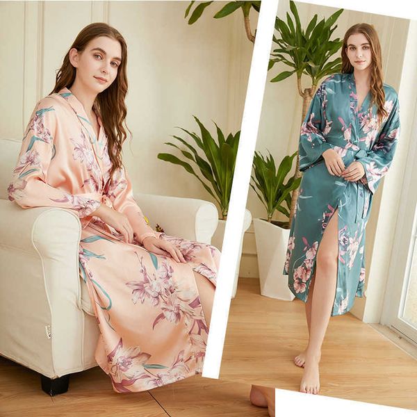 women's sleepwear print floral lady rayon long kimono robe cardigan bathrobe bride dressing gown spring summer lingerie loose home slee, Black;red
women's sleepwear print floral lady rayon long kimono robe cardigan bathrobe bride dressing gown spring summer lingerie loose home slee, Black;red