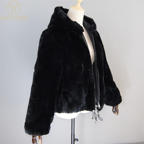 women's fur faux winter woman real rex rabbit coats girls warm natural hooded jackets fashion zipper genuine outerwear 221006, Black
women's fur faux winter woman real rex rabbit coats girls warm natural hooded jackets fashion zipper genuine outerwear 221006, Black
