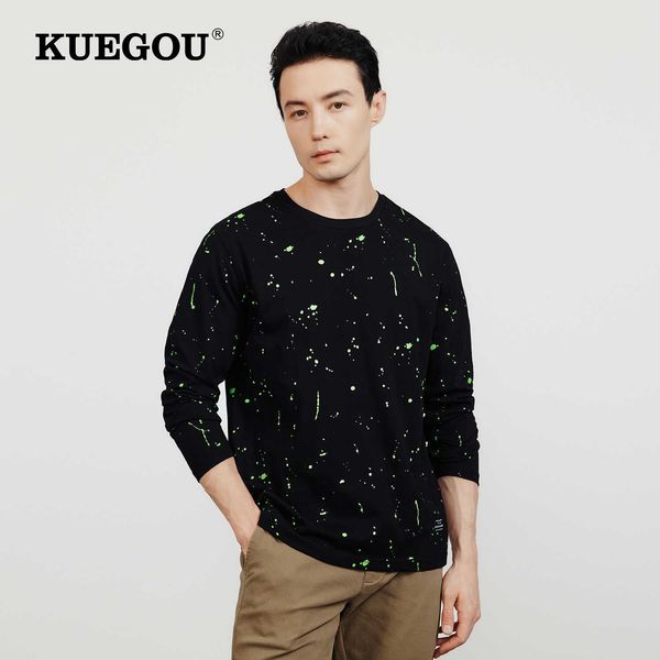 men's t-shirts kuegou 2022 autumn new men t-shirt long sleeve splash print fashion streetwear cotton plus size thick 60009 t221007, White;black
men's t-shirts kuegou 2022 autumn new men t-shirt long sleeve splash print fashion streetwear cotton plus size thick 60009 t221007, White;black