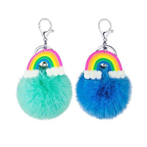 keychains new soft glue rainbow cloud wool ball key chain pendant creative small gift pvc color pommel bag pendant, Silver
keychains new soft glue rainbow cloud wool ball key chain pendant creative small gift pvc color pommel bag pendant, Silver