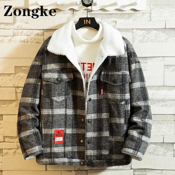 men's down parkas zongke plaid fleece parkas men jacket winter cashmere mens jackets coat 5xl 2021 autumn new arrivals t221006, Black
men's down parkas zongke plaid fleece parkas men jacket winter cashmere mens jackets coat 5xl 2021 autumn new arrivals t221006, Black