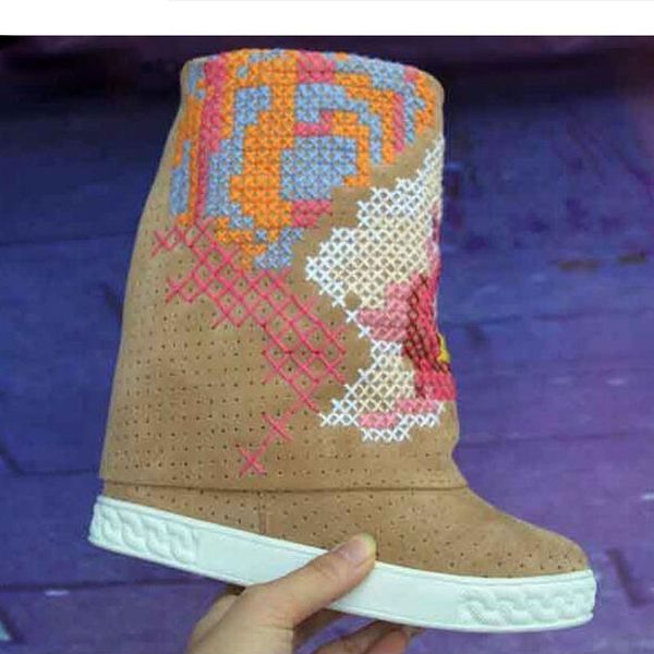 fashion women's boots black/white/apricot cow suede mid-calf shoes round toe 8cm height increasing shoes platform big size
fashion women's boots black/white/apricot cow suede mid-calf shoes round toe 8cm height increasing shoes platform big size
