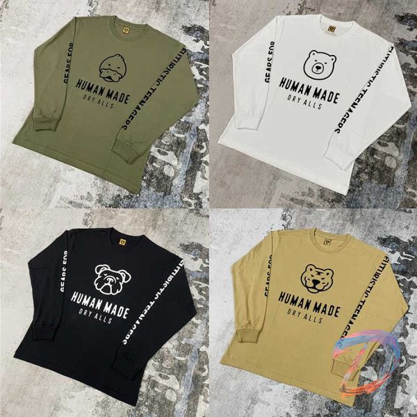 men's t-shirts humanmade animal cartoon line long sleeve tee 1 1 oversized t-shirts t221007, White;black
men's t-shirts humanmade animal cartoon line long sleeve tee 1 1 oversized t-shirts t221007, White;black