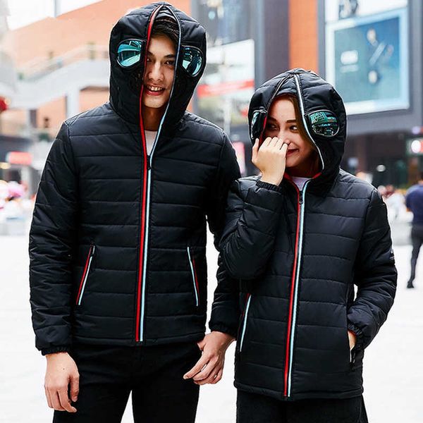 men's down parkas s jacket warm hooded with glasses coat men thick puffer coat casual winter jacket for parka t221006, Black
men's down parkas s jacket warm hooded with glasses coat men thick puffer coat casual winter jacket for parka t221006, Black