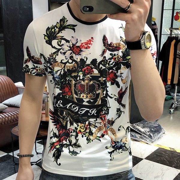 men's t-shirts european tee shirt homme 2021 summer heavy industry printing t-shirt mens short sleeve ice silk o-neck slim tshirt for m, White;black
men's t-shirts european tee shirt homme 2021 summer heavy industry printing t-shirt mens short sleeve ice silk o-neck slim tshirt for m, White;black