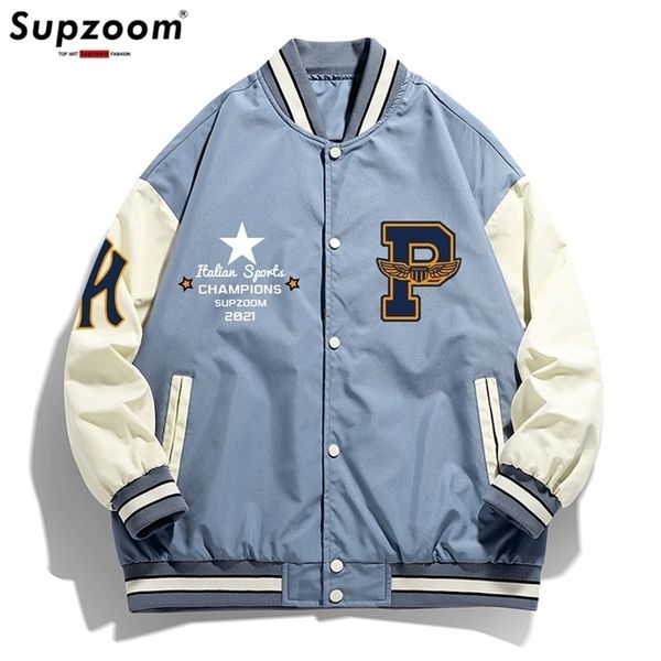 men's jackets supzoom arrival letter rib sleeve fashion single breasted casual bomber baseball jacket loose cardigan coats 221006, Black;brown
men's jackets supzoom arrival letter rib sleeve fashion single breasted casual bomber baseball jacket loose cardigan coats 221006, Black;brown