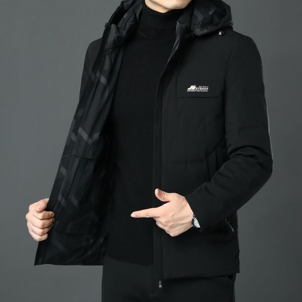 men's down parkas men's hat detachable thick winter down jacket keep warm reversible wearable fashion camouflage windbreaker down, Black
men's down parkas men's hat detachable thick winter down jacket keep warm reversible wearable fashion camouflage windbreaker down, Black