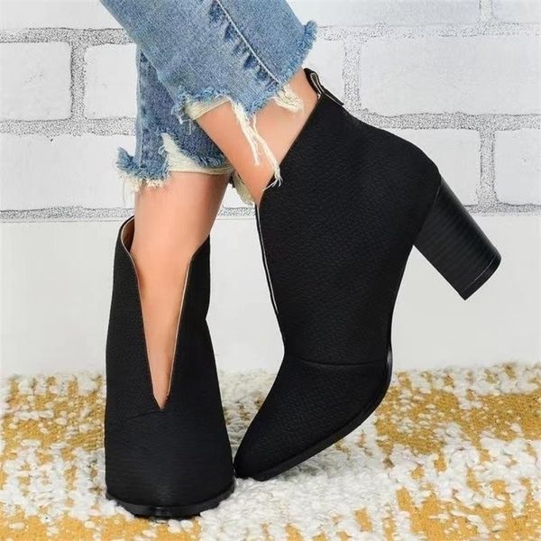 boots autumn women ankle boots chunky heels comfortable high heel short boots fashion retro leather platform womens shoes botas mujer 221007, Black
boots autumn women ankle boots chunky heels comfortable high heel short boots fashion retro leather platform womens shoes botas mujer 221007, Black
