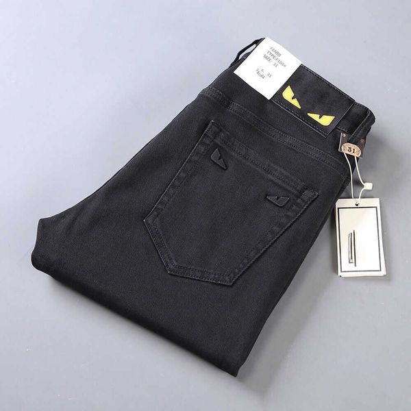 men's jeans black jeans men's small straight tube autumn winter fashion monster embroidery casual slim trousers, Blue
men's jeans black jeans men's small straight tube autumn winter fashion monster embroidery casual slim trousers, Blue