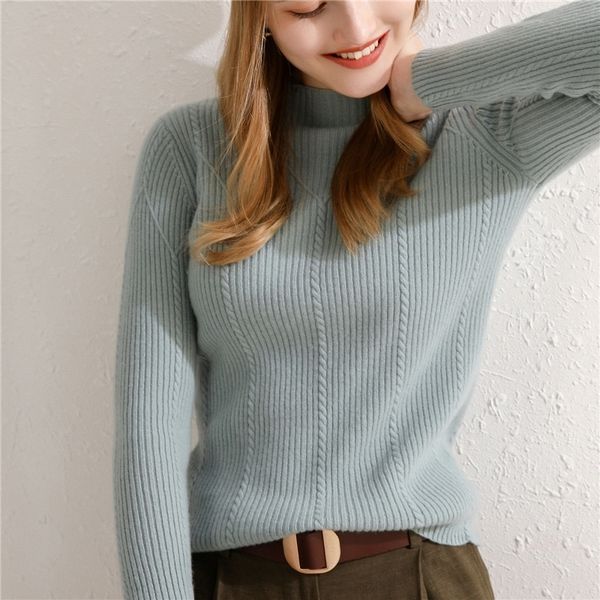 women's knits tees women's autumn and winter cashmere sweater slim half turtleneck pure wool sweater warm knitted bottoming pullov, White
women's knits tees women's autumn and winter cashmere sweater slim half turtleneck pure wool sweater warm knitted bottoming pullov, White