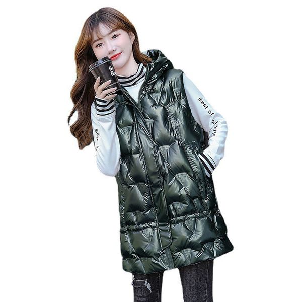 women's vests ladies fashion shiny down cotton vest coat women autumn winter vest hooded thickened warm waistcoat jacket f282 221007, Black;white
women's vests ladies fashion shiny down cotton vest coat women autumn winter vest hooded thickened warm waistcoat jacket f282 221007, Black;white
