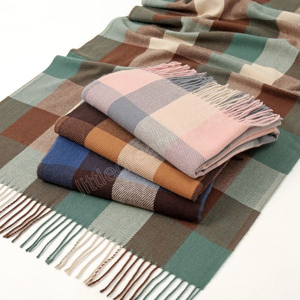 plaid cashmere scarf women warm thick winter scarves shawls wraps tassels luxury female pashmina stoles mufflers foulard, Blue;gray
plaid cashmere scarf women warm thick winter scarves shawls wraps tassels luxury female pashmina stoles mufflers foulard, Blue;gray