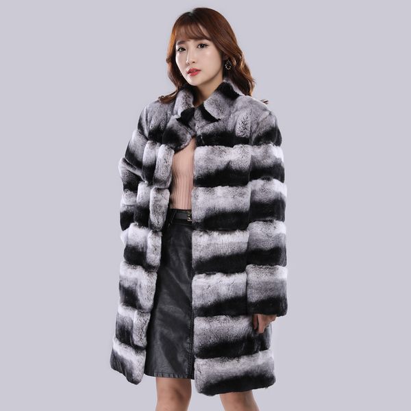 women's fur faux genuine rex rabbit coat winter women warm jacket 100 natural hight quality overcoat 221006, Black
women's fur faux genuine rex rabbit coat winter women warm jacket 100 natural hight quality overcoat 221006, Black