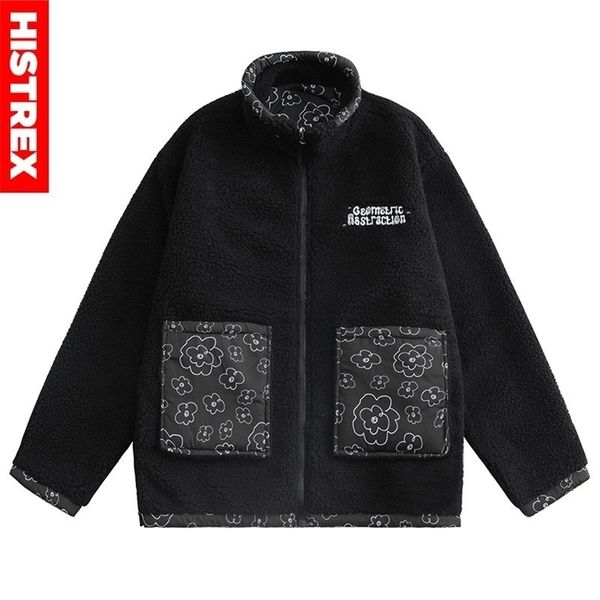 men's down parkas histrex reversible jacket men thick lambswool outerwear winter warm fleece coats korean stand collar parka women 2210, Black
men's down parkas histrex reversible jacket men thick lambswool outerwear winter warm fleece coats korean stand collar parka women 2210, Black