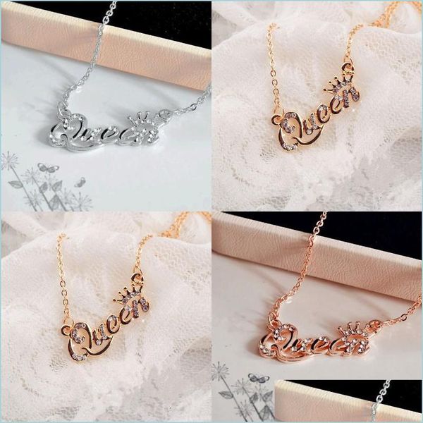 pendant necklaces gold-color queen crown chain necklace zircon crystal women fashion jewelry birthday present 3 color for choice 62 j dhhlp, Silver
pendant necklaces gold-color queen crown chain necklace zircon crystal women fashion jewelry birthday present 3 color for choice 62 j dhhlp, Silver