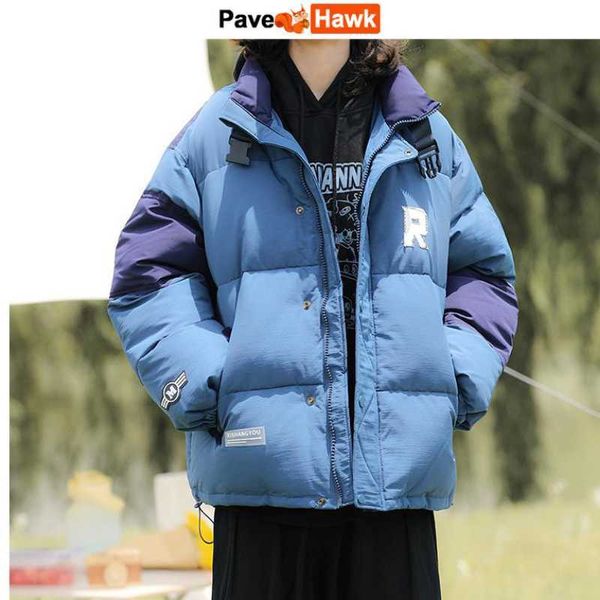 men's down parkas winter padded jacket men winter patchwork parka hip hop street harajuku cotton winter warm stand collar coat thicken, Black
men's down parkas winter padded jacket men winter patchwork parka hip hop street harajuku cotton winter warm stand collar coat thicken, Black