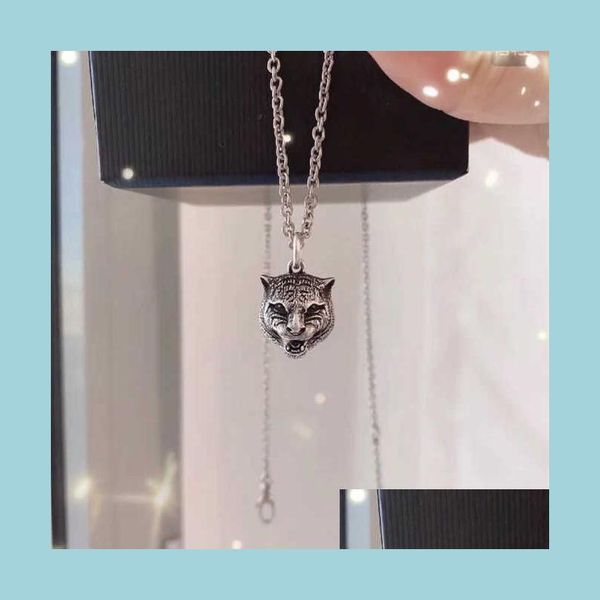 pendant necklaces sier chain classic fashion tiger head necklace retro couple chains brass seiko high-end jewelry supply dhaeh, Silver
pendant necklaces sier chain classic fashion tiger head necklace retro couple chains brass seiko high-end jewelry supply dhaeh, Silver