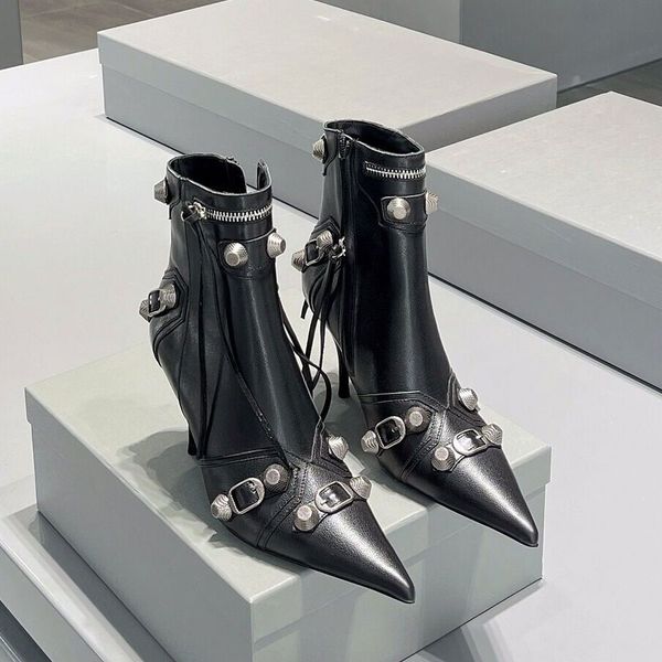 paris boots women's fine high heel luxury short ankle boots designer fashion tassel leather black white winter pointed metal rivets pun
paris boots women's fine high heel luxury short ankle boots designer fashion tassel leather black white winter pointed metal rivets pun