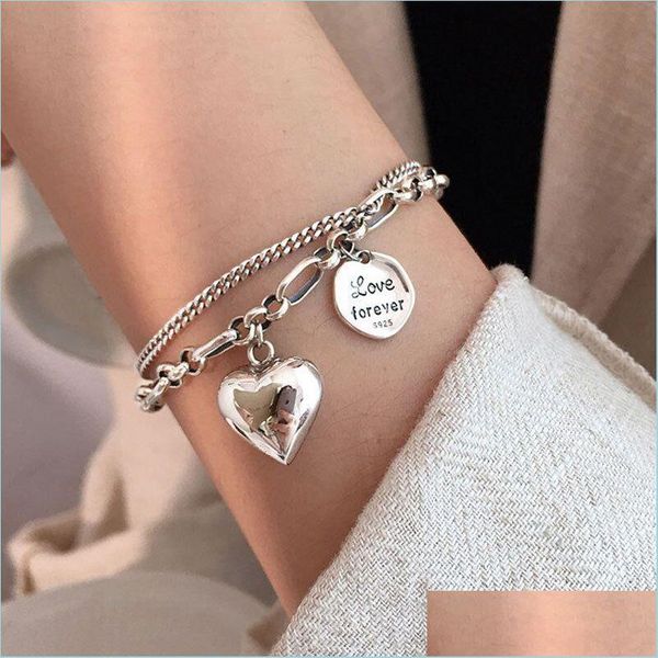 charm bracelets sier love letter heart double layer bracelet female unique design thai retro light luxury jewelry 704 z2 drop deliver dhtcj, Golden;silver
charm bracelets sier love letter heart double layer bracelet female unique design thai retro light luxury jewelry 704 z2 drop deliver dhtcj, Golden;silver