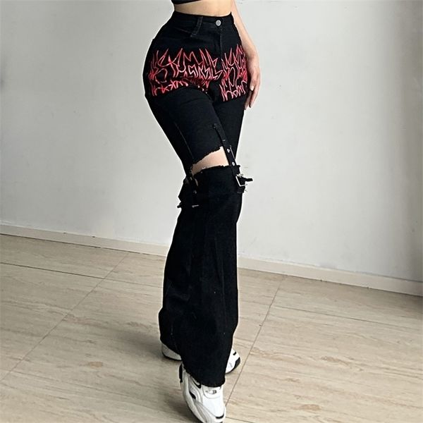 women's pants capris gothic bandage women baggy jeans low waist skinny pencil casual vintage y2k aesthetic trousers black streetwear wo, Black;white
women's pants capris gothic bandage women baggy jeans low waist skinny pencil casual vintage y2k aesthetic trousers black streetwear wo, Black;white