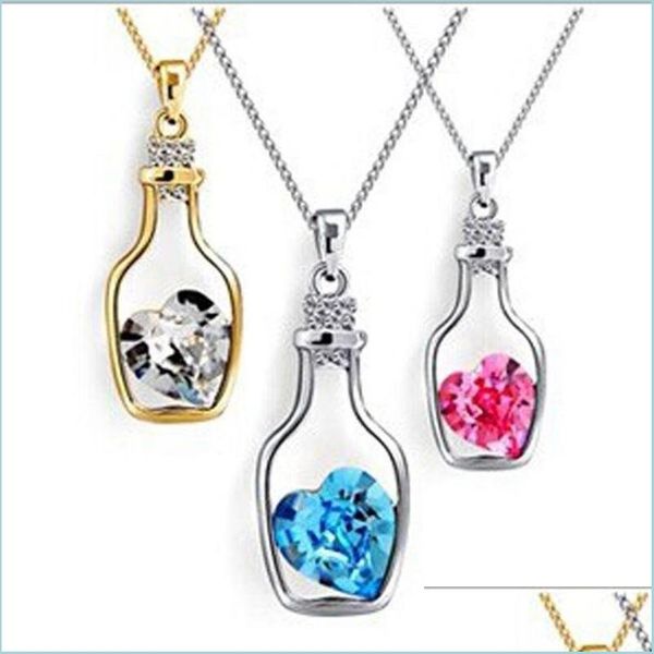 pendant necklaces crystal men women necklace jewelry collarbone necklaces wine bottle vowing jar floating love heart shaped chains in dh2mo, Silver
pendant necklaces crystal men women necklace jewelry collarbone necklaces wine bottle vowing jar floating love heart shaped chains in dh2mo, Silver