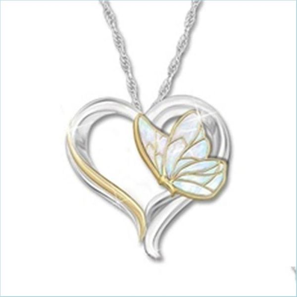 pendant necklaces butterfly necklace heart shaped bicolor love cute alloy inlay pendants women msee pics day gifts engagement jewelry dh8ii, Silver
pendant necklaces butterfly necklace heart shaped bicolor love cute alloy inlay pendants women msee pics day gifts engagement jewelry dh8ii, Silver