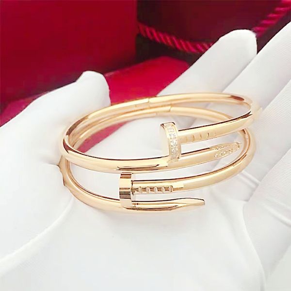 designer womens nail bracelet fashion charm bangle 18k gold boy girl valentines day christmas love gift 316l stainless steel jewelry factory, Black
designer womens nail bracelet fashion charm bangle 18k gold boy girl valentines day christmas love gift 316l stainless steel jewelry factory, Black