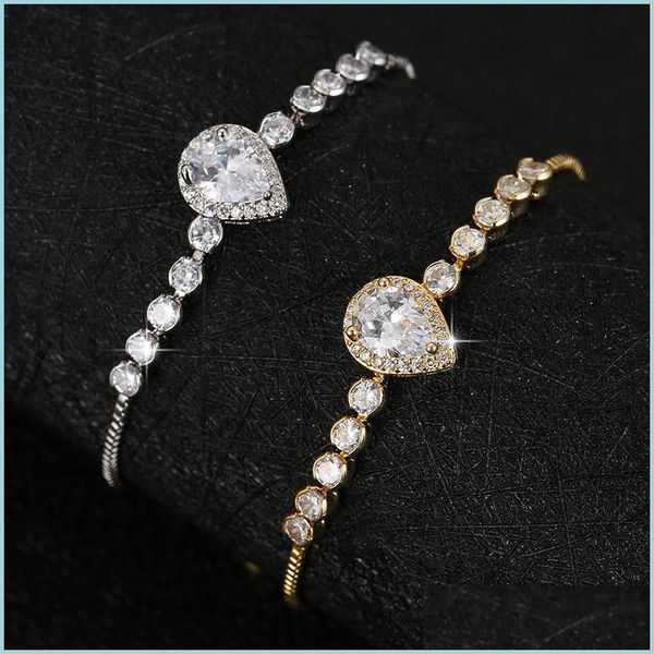 charm bracelets luxury female crystal water drop bracelet charm gold sier color bracelets for women cute white zircon stone chain c3 dhryy, Golden;silver
charm bracelets luxury female crystal water drop bracelet charm gold sier color bracelets for women cute white zircon stone chain c3 dhryy, Golden;silver