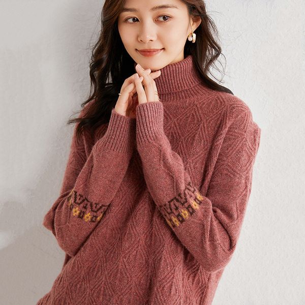 women's knits tees autumn winter turndown collar women's 100 pure cashmere wool sweater loose thick knit bottoming pullover 221007, White
women's knits tees autumn winter turndown collar women's 100 pure cashmere wool sweater loose thick knit bottoming pullover 221007, White