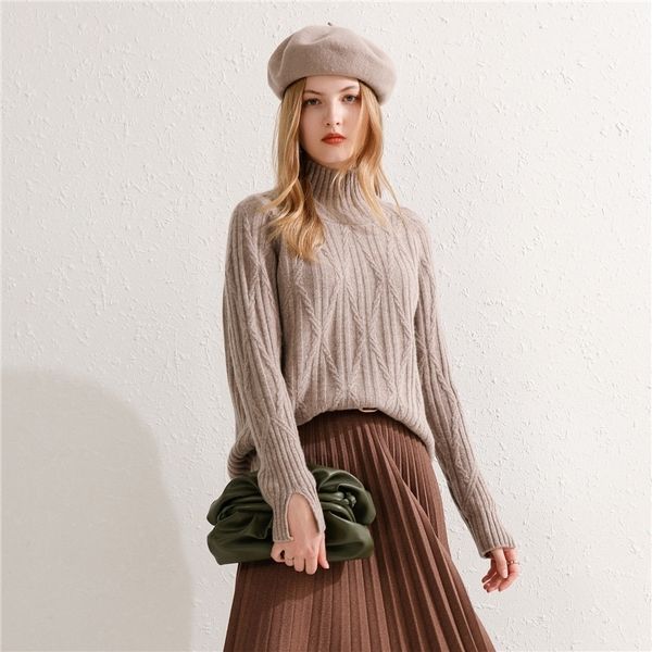 women's knits tees autumn and winter pure wool sweater women's high collar loose cashmere pullover thick large size knitted warm s, White
women's knits tees autumn and winter pure wool sweater women's high collar loose cashmere pullover thick large size knitted warm s, White
