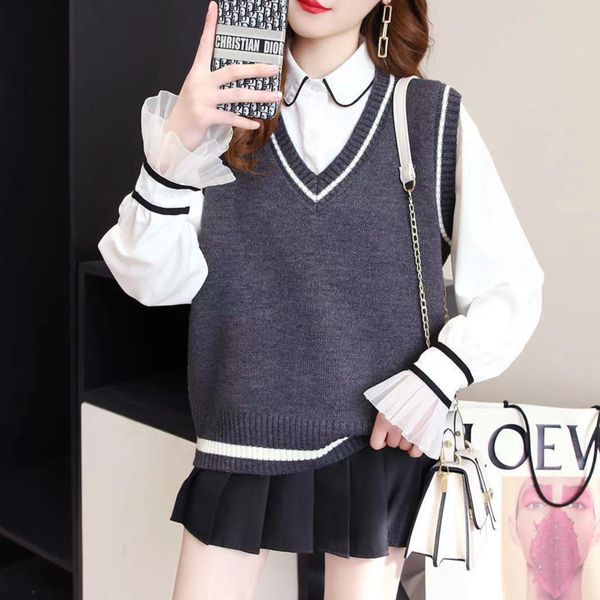 women's vests 3947 pullovers women's knitted vest vneck slim solid color short sweater vest female knitwear sleeveless vest vneck, Black;white
women's vests 3947 pullovers women's knitted vest vneck slim solid color short sweater vest female knitwear sleeveless vest vneck, Black;white