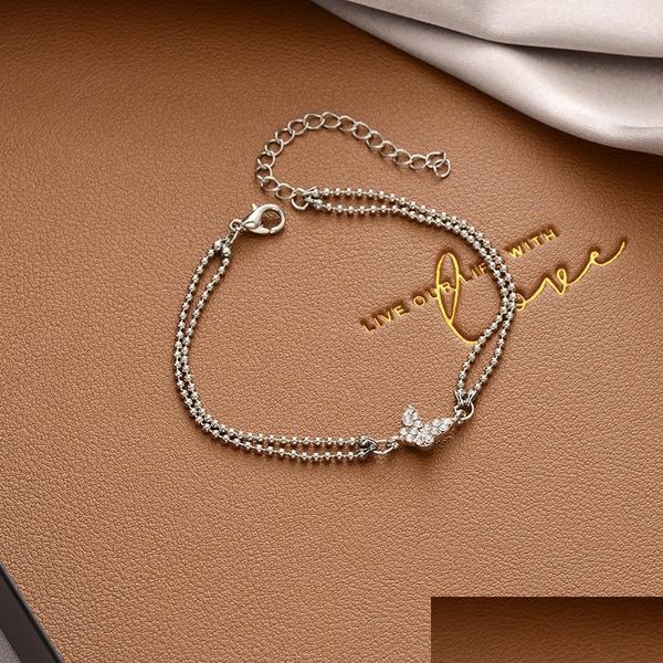 charm bracelets sier charm bracelet for women new trendy elegant butterfly zircon couples jewelry party gifts 706 z2 drop delivery 20 dh64k, Golden;silver
charm bracelets sier charm bracelet for women new trendy elegant butterfly zircon couples jewelry party gifts 706 z2 drop delivery 20 dh64k, Golden;silver