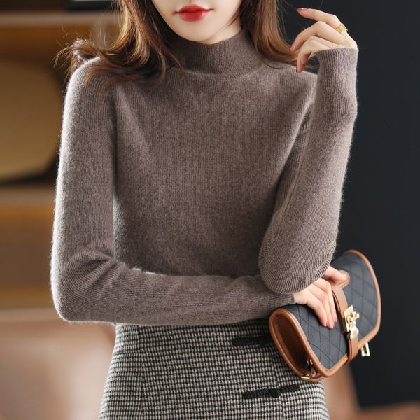 women's knits tees autumn winter women worsted wool sweater halfhigh collar cashmere pullover female slim warm knitting bottoming sweat, White
women's knits tees autumn winter women worsted wool sweater halfhigh collar cashmere pullover female slim warm knitting bottoming sweat, White