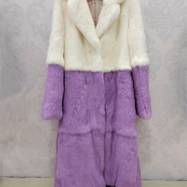 women's fur faux winter jacket style real coat splicing rabbir long coats ht61 221006, Black
women's fur faux winter jacket style real coat splicing rabbir long coats ht61 221006, Black