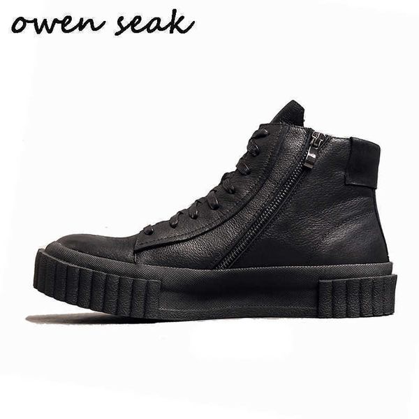 2018 owen seak men casual shoes genuine leather high-ankle boots luxury trainers zip lace-up flats black
2018 owen seak men casual shoes genuine leather high-ankle boots luxury trainers zip lace-up flats black