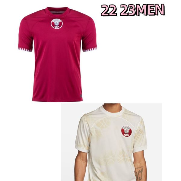 22 23 qatar soccer jerseys national team afif ali hatem haydos boudiaf hassan muntari khoukhi asad home away 2022 2023 football shirt men, Black
22 23 qatar soccer jerseys national team afif ali hatem haydos boudiaf hassan muntari khoukhi asad home away 2022 2023 football shirt men, Black