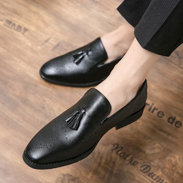vegan oxford shoes pointed toe tassel carved punch men's one foot stirrup fashion formal casual shoes multi sizes38-47, Black
vegan oxford shoes pointed toe tassel carved punch men's one foot stirrup fashion formal casual shoes multi sizes38-47, Black