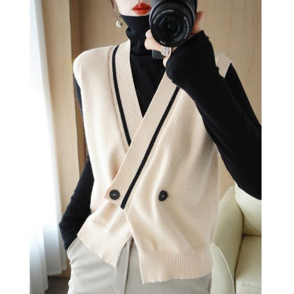 women's vests 3916 women's sweaters vest buttons vneck irregular sleeveless vest woman outerwear slim knitwear women's vest w, Black;white
women's vests 3916 women's sweaters vest buttons vneck irregular sleeveless vest woman outerwear slim knitwear women's vest w, Black;white