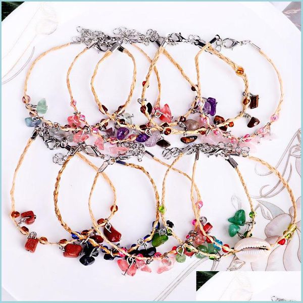 charm bracelets women bracelets braided mti-colors gravel beading pendant handwear beach boho charm jewelry gift accessories 2990 q2 dhiq4, Golden;silver
charm bracelets women bracelets braided mti-colors gravel beading pendant handwear beach boho charm jewelry gift accessories 2990 q2 dhiq4, Golden;silver