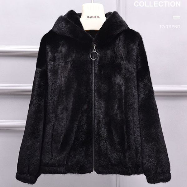 women's fur faux real mink coat women winter natural fur vest jacket with hood fashion silm outwear 221006, Black
women's fur faux real mink coat women winter natural fur vest jacket with hood fashion silm outwear 221006, Black