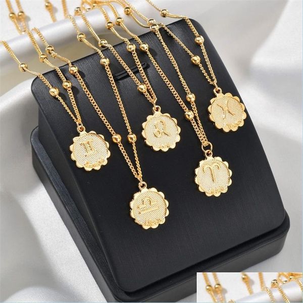 pendant necklaces 12 constellation necklace classic 18k gold zodiac sign round pendant bead chain jewelry drop delivery 2021 necklace dhxwk, Silver
pendant necklaces 12 constellation necklace classic 18k gold zodiac sign round pendant bead chain jewelry drop delivery 2021 necklace dhxwk, Silver