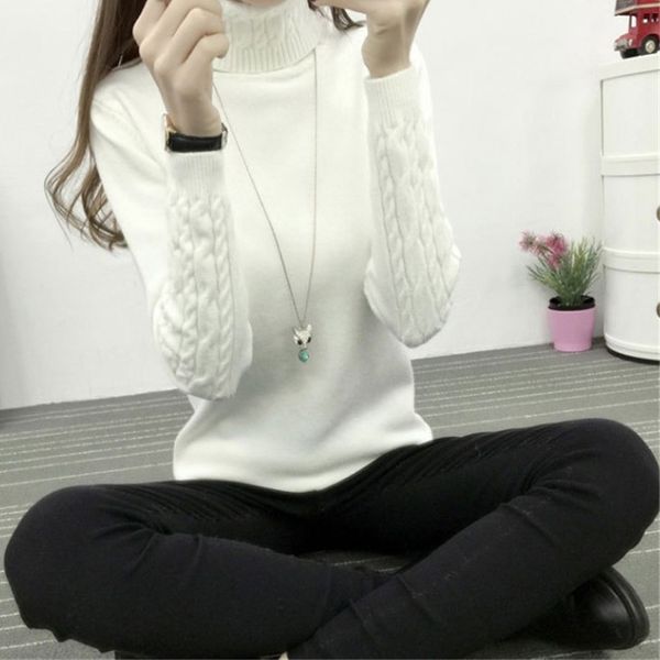 women's knits tees knitted women sweater winter autumn long sleeve slim thin ladies pullovers female turtleneck women pull femme hiver, White
women's knits tees knitted women sweater winter autumn long sleeve slim thin ladies pullovers female turtleneck women pull femme hiver, White