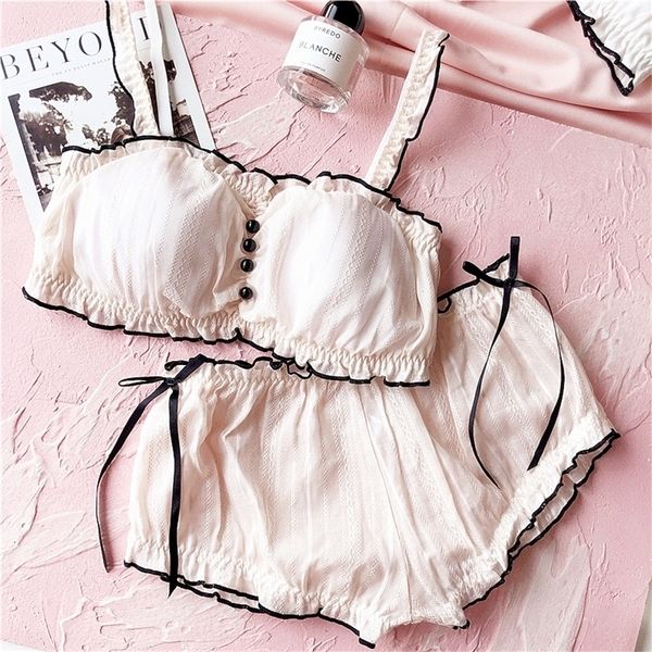 bras sets wriufred cotton tube underwear set girl wire home pajamas nightwear sweet cute bra women lingerie mid waist panties 221006, Red;black
bras sets wriufred cotton tube underwear set girl wire home pajamas nightwear sweet cute bra women lingerie mid waist panties 221006, Red;black