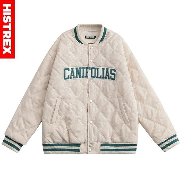 men's down parkas histrex varsity jacket men thick outerwear embroidery winter warm coats stand collar baseball cotton parka women 2210, Black
men's down parkas histrex varsity jacket men thick outerwear embroidery winter warm coats stand collar baseball cotton parka women 2210, Black
